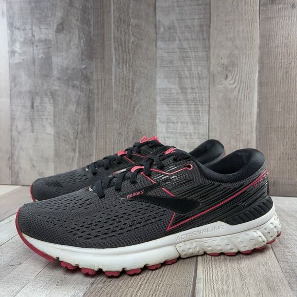 Brooks Adrenaline GTS 19 Women's Size 8 Running Shoes Athletic Sneakers Black - Picture 1 of 16
